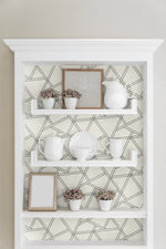 Railroad Geometric Peel and Stick Removable Wallpaper