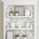 Railroad Geometric Peel and Stick Removable Wallpaper