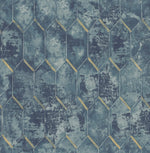 MW30902 Whitney geometric faux wallpaper from the Metalworks collection by Seabrook Designs