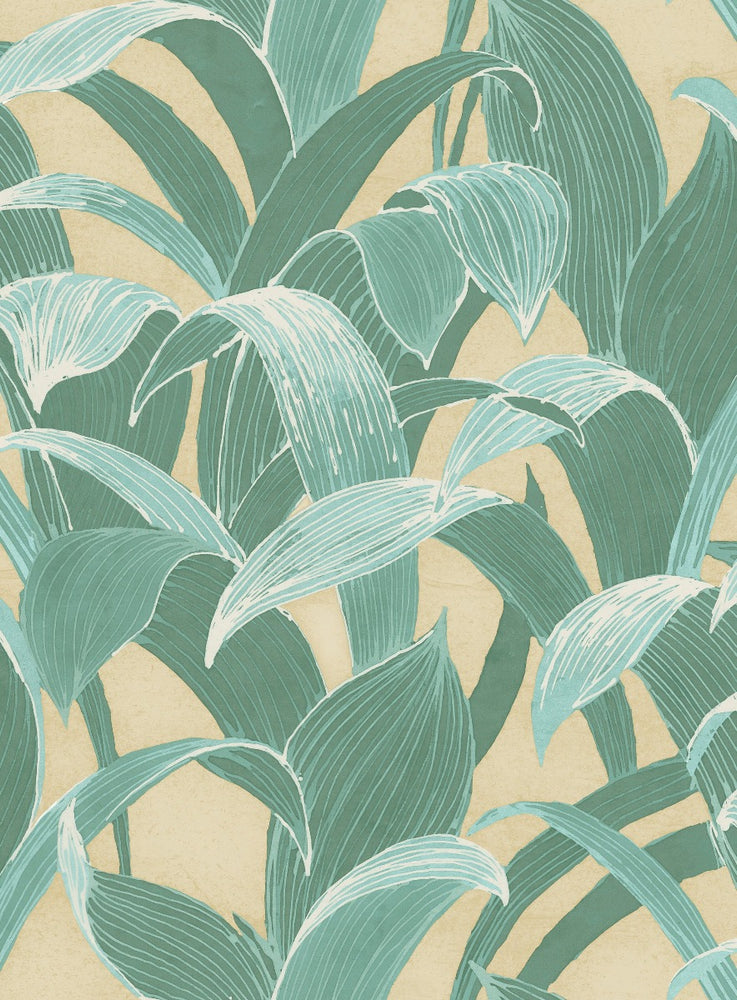 AI40305 Imperial banana leaf wallpaper from the Koi collection by Seabrook Designs
