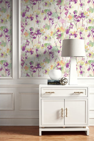 LG91409 Faravel watercolor floral wallpaper decor from the Lugano collection by Seabrook Designs