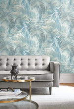 LG90902 Kentmere palm leaf botanical wallpaper decor from the Lugano collection by Seabrook Designs
