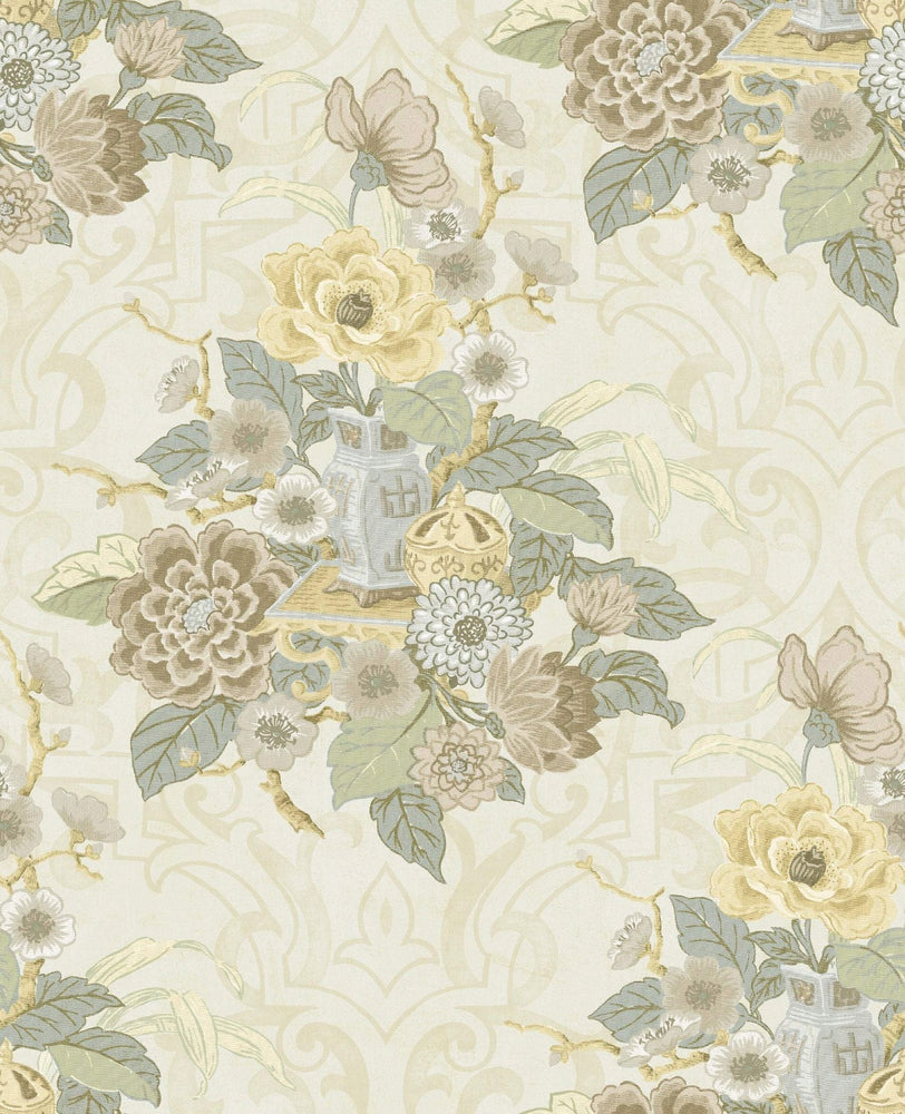AI40005 dynasty floral wallpaper from the Koi collection by Seabrook Designs