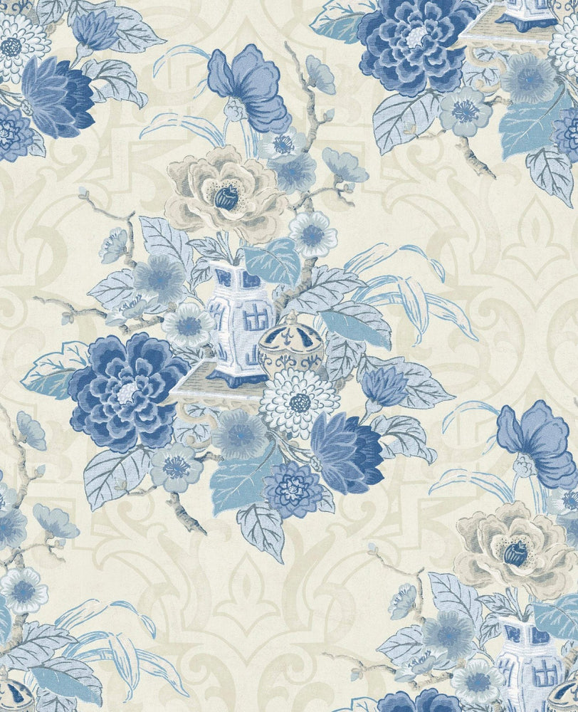 AI40002 dynasty floral wallpaper from the Koi collection by Seabrook Designs
