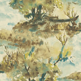 LG90607 Attersee watercolor landscape wallpaper from the Lugano collection by Seabrook Designs