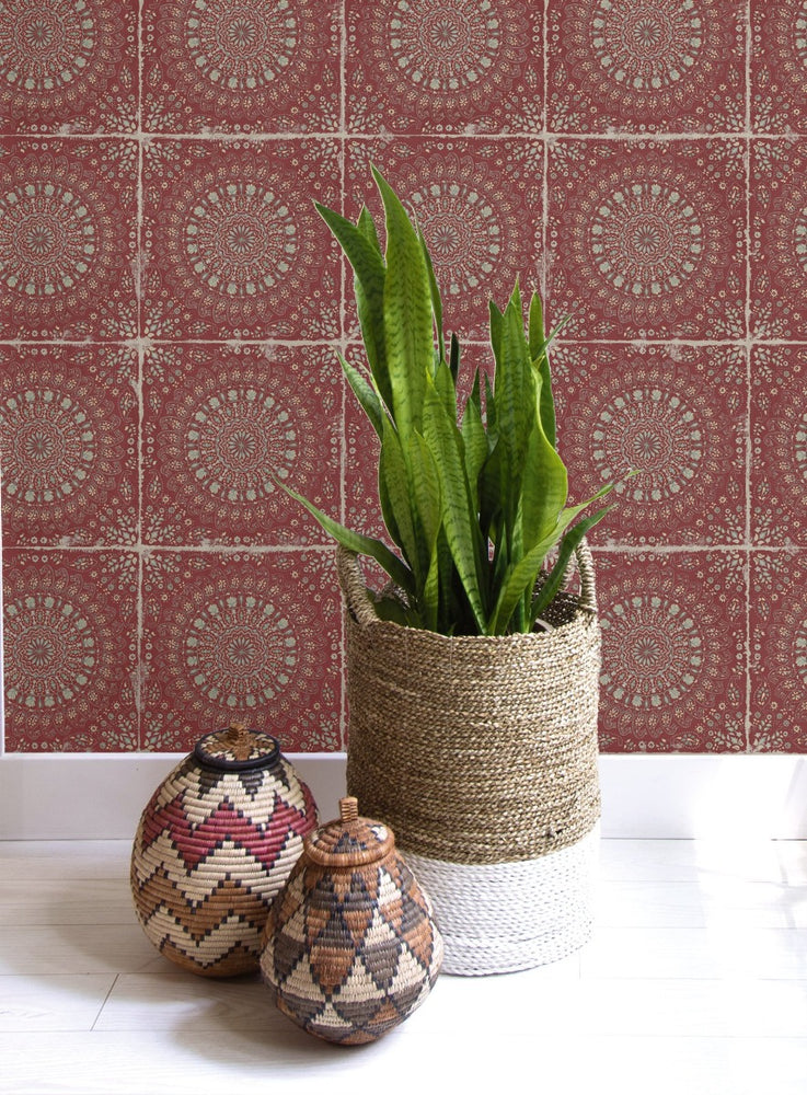 
                  
                    RY30710 mandala tile rustic wallpaper from the Boho Rhapsody collection by Seabrook Designs
                  
                