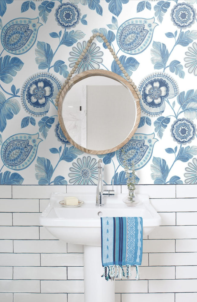 
                  
                    RY31202 calypso paisley leaf botanical wallpaper from the Boho Rhapsody collection by Seabrook Designs
                  
                