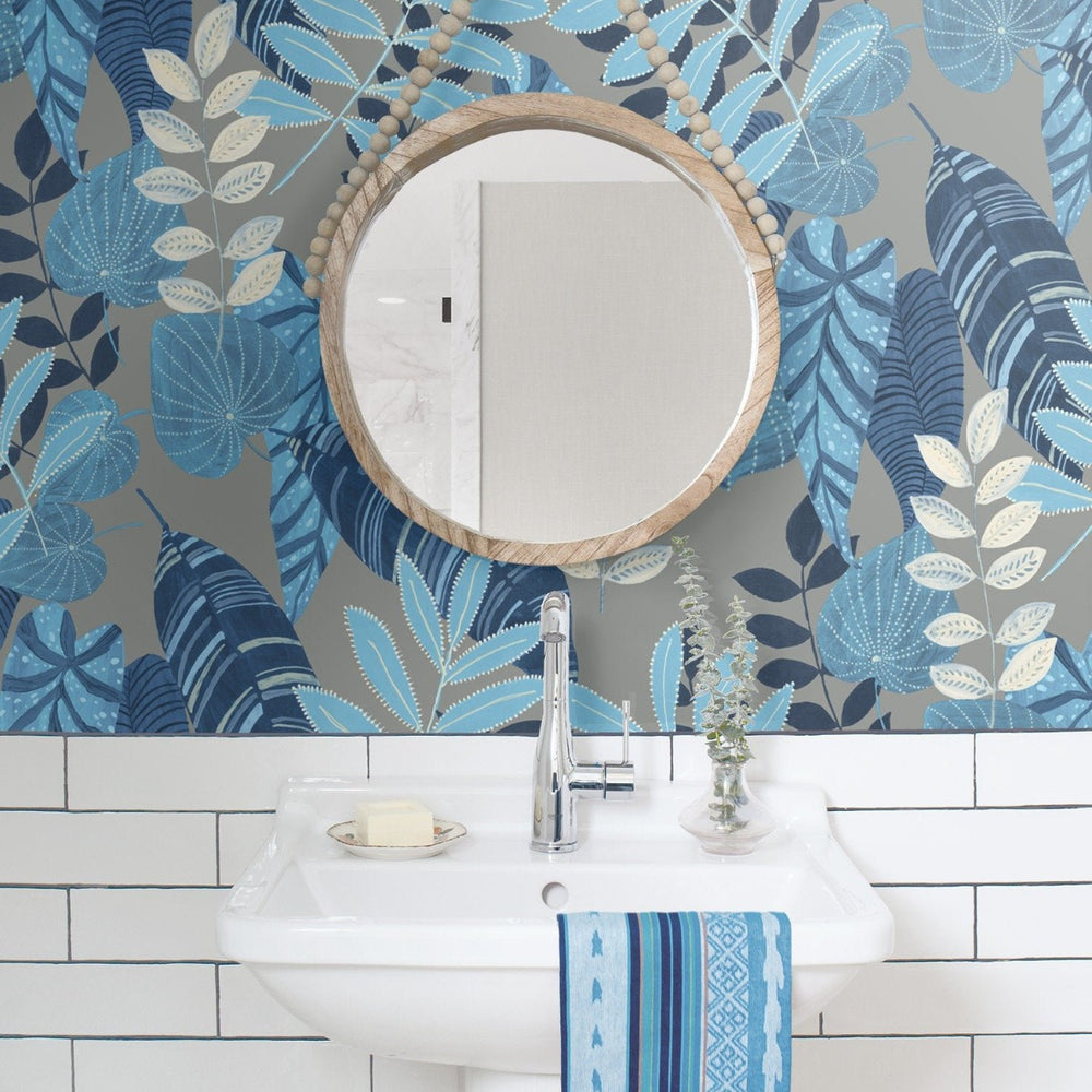 
                  
                    RY30912 tropicana leaves botanical wallpaper bathroom from the Boho Rhapsody collection by Seabrook Designs
                  
                