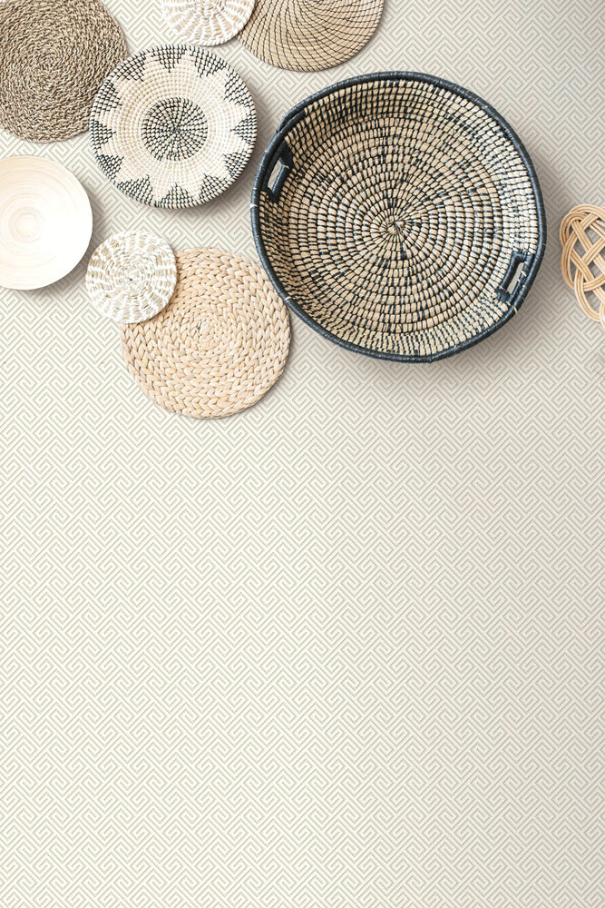 MB32003 basket beach keys geometric wallpaper from the Beach House collection by Seabrook Designs