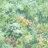 FI70703 green brushstroke garden botanical wallpaper from the French Impressionist collection by Seabrook Designs