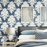 TA20101 montserrat damask wallpaper decor from the Tortuga collection by Seabrook Designs