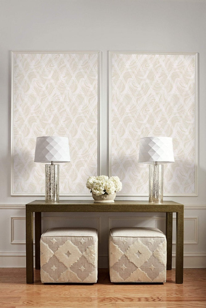 AW70905 diamond geometric wallpaper decor from the Casa Blanca 2 collection by Collins & Company