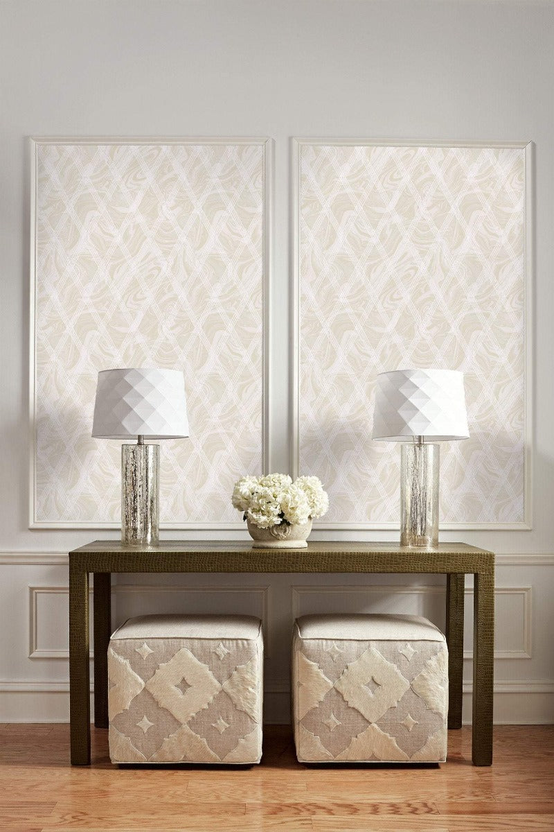 AW70905 diamond geometric wallpaper decor from the Casa Blanca 2 collection by Collins & Company