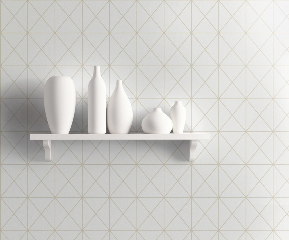 AW73818 triangle geometric wallpaper decor from the Casa Blanca 2 collection by Collins & Company