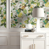 LG90304 Chambon floral wallpaper decor from the Lugano collection by Seabrook Designs