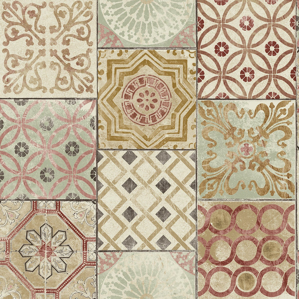 
                  
                    RN71401 Nevaeh faux moroccan tile wallpaper from Say Decor
                  
                