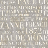 Text wallpaper FI70307 from the French Impressionist collection by Seabrook Designs