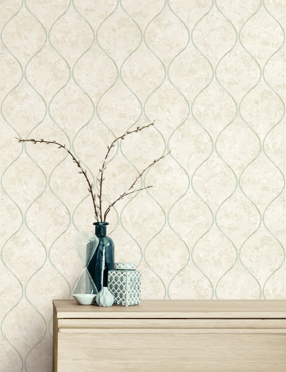 Ogee wallpaper FI70501 decor from the French Impressionist collection by Seabrook Designs
