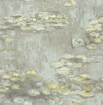 FI71507 water lillies botanical wallpaper from the French Impressionist collection by Seabrook Designs