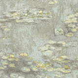 FI71507 water lillies botanical wallpaper from the French Impressionist collection by Seabrook Designs