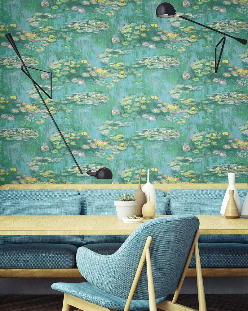 
                  
                    FI71504 water lillies botanical wallpaper decor from the French Impressionist collection by Seabrook Designs
                  
                