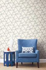 Railroad Geometric Peel and Stick Removable Wallpaper
