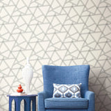 Railroad Geometric Peel and Stick Removable Wallpaper