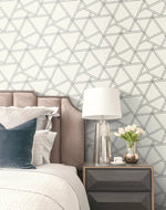 Railroad Geometric Peel and Stick Removable Wallpaper