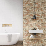 Weathered Brick Peel and Stick Removable Wallpaper