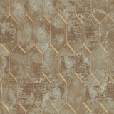 MW30906 Whitney geometric faux wallpaper from the Metalworks collection by Seabrook Designs