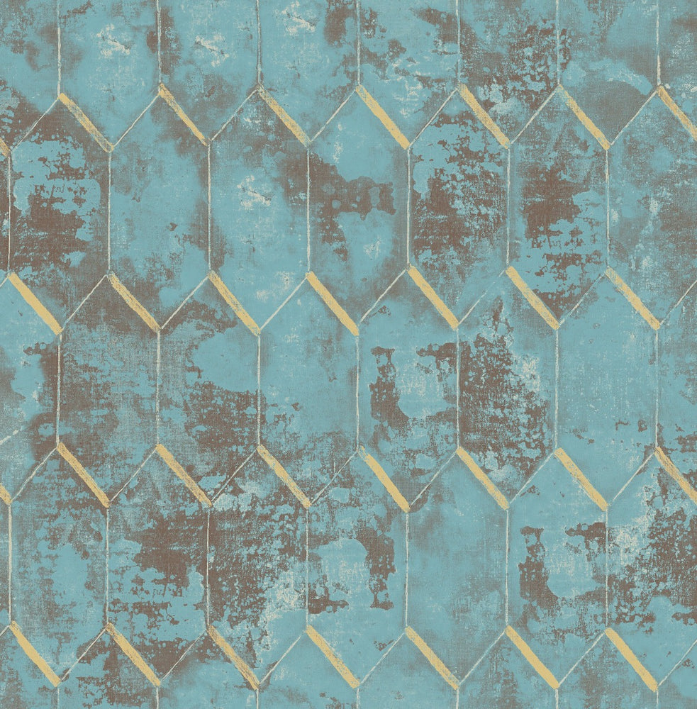 MW30904 Whitney geometric faux wallpaper from the Metalworks collection by Seabrook Designs