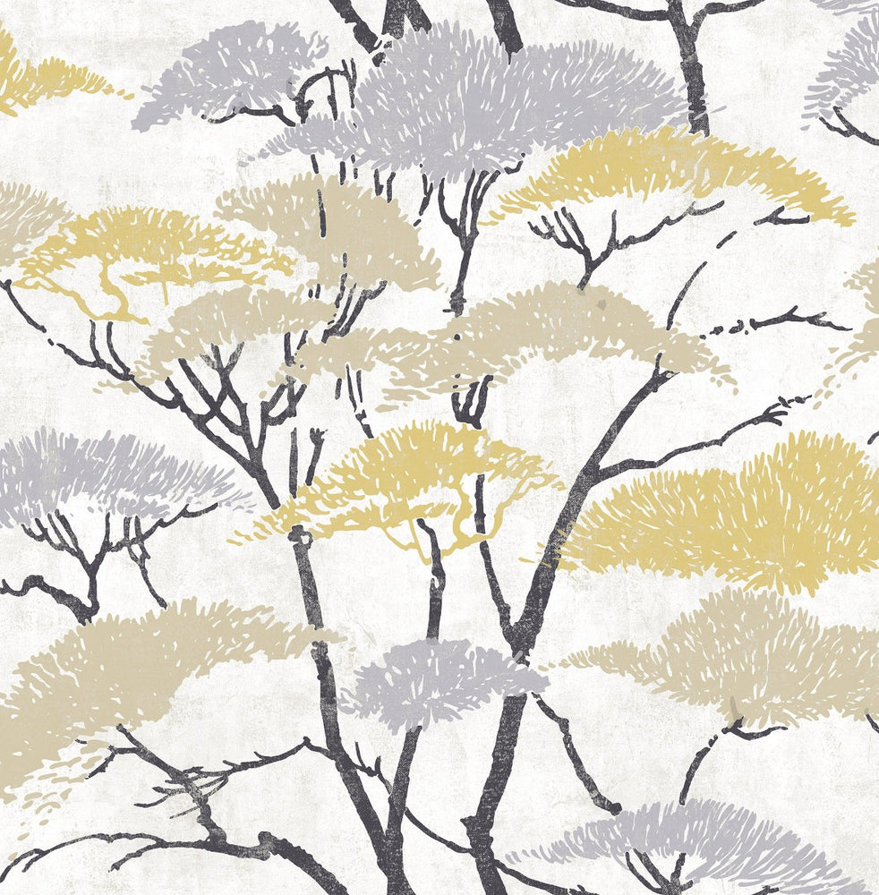 AI41403 confucius tree wallpaper from the Koi collection by Seabrook Designs