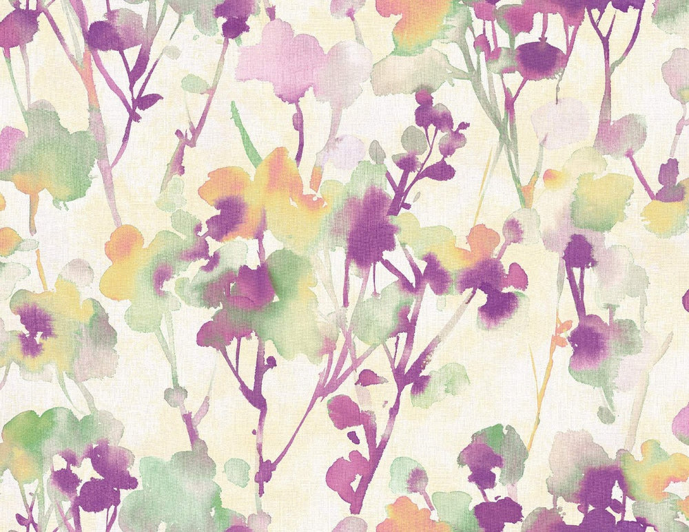 LG91409 Faravel watercolor floral wallpaper from the Lugano collection by Seabrook Designs