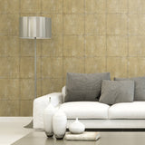 Faux block wallpaper AI42105 living room from the Koi collection by Seabrook Designs