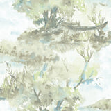 LG90604 Attersee watercolor landscape wallpaper from the Lugano collection by Seabrook Designs