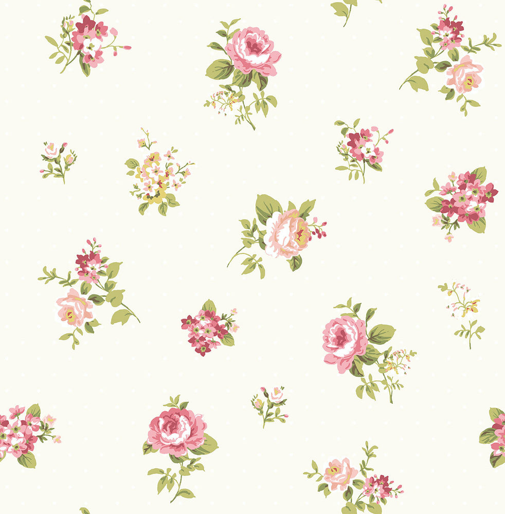 SD80808CH Dena tossed floral unpasted wallpaper