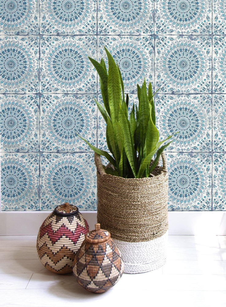 
                  
                    RY30702 mandala tile rustic wallpaper from the Boho Rhapsody collection by Seabrook Designs
                  
                