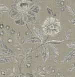 Metallika Linework Floral Unpasted Wallpaper