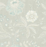 MK20302 linework floral wallpaper from the Metallika collection by Seabrook Designs