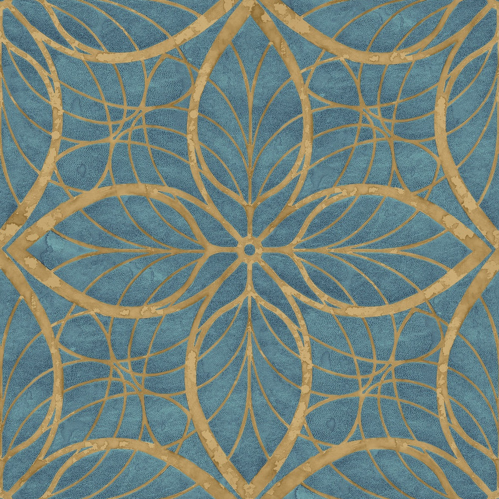 MK20502 Patina lattice rustic wallpaper from the Metallika collection by Seabrook Designs