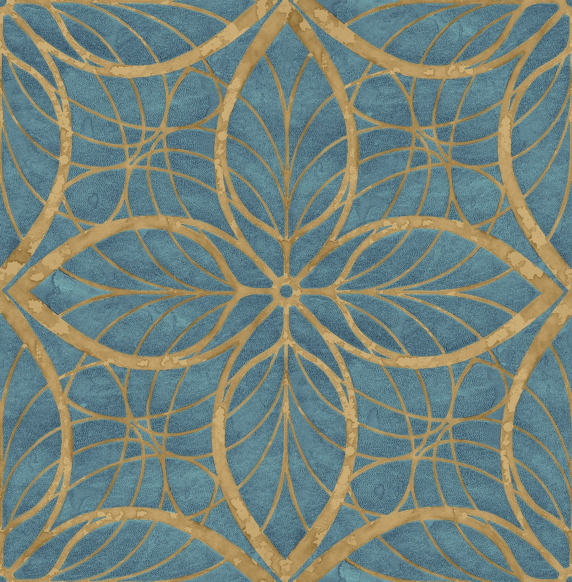 MK20502 Patina lattice rustic wallpaper from the Metallika collection by Seabrook Designs