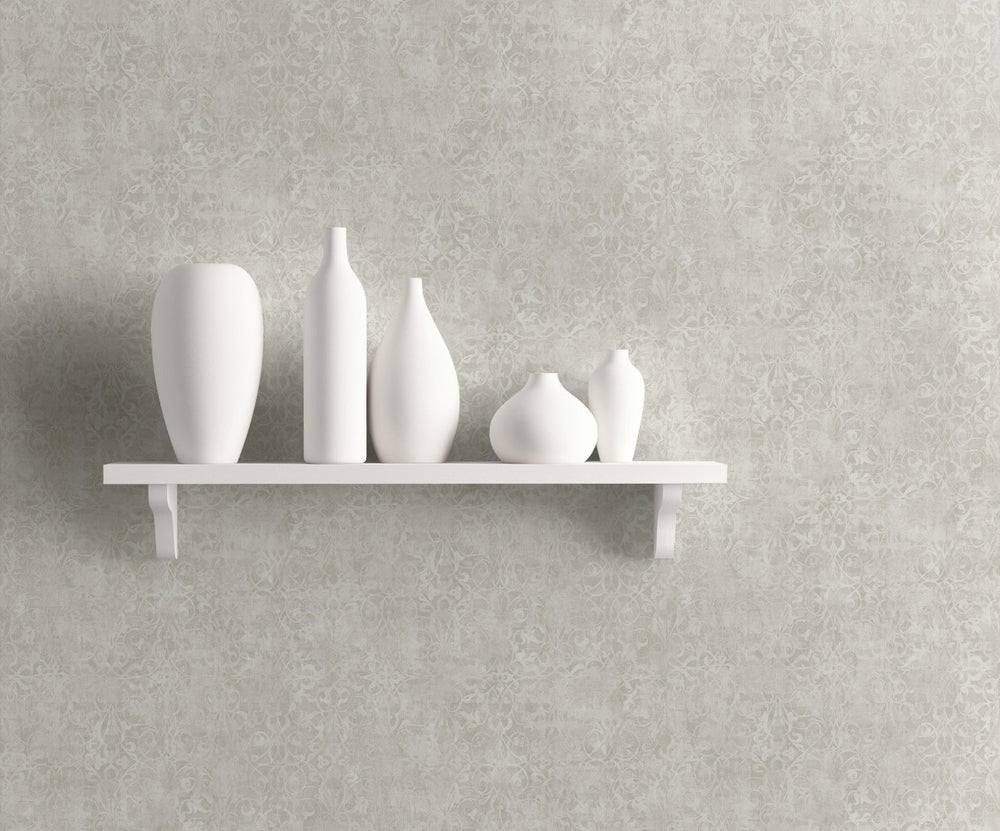 MK21404 brilliant rustic scroll wallpaper decor from the Metallika collection by Seabrook Designs