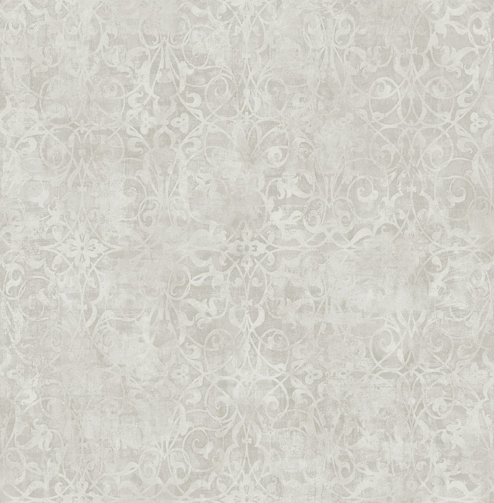MK21404 brilliant rustic scroll wallpaper from the Metallika collection by Seabrook Designs