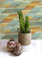 RY30303 rainbow diagonals striped wallpaper from the Boho Rhapsody collection by Seabrook Designs