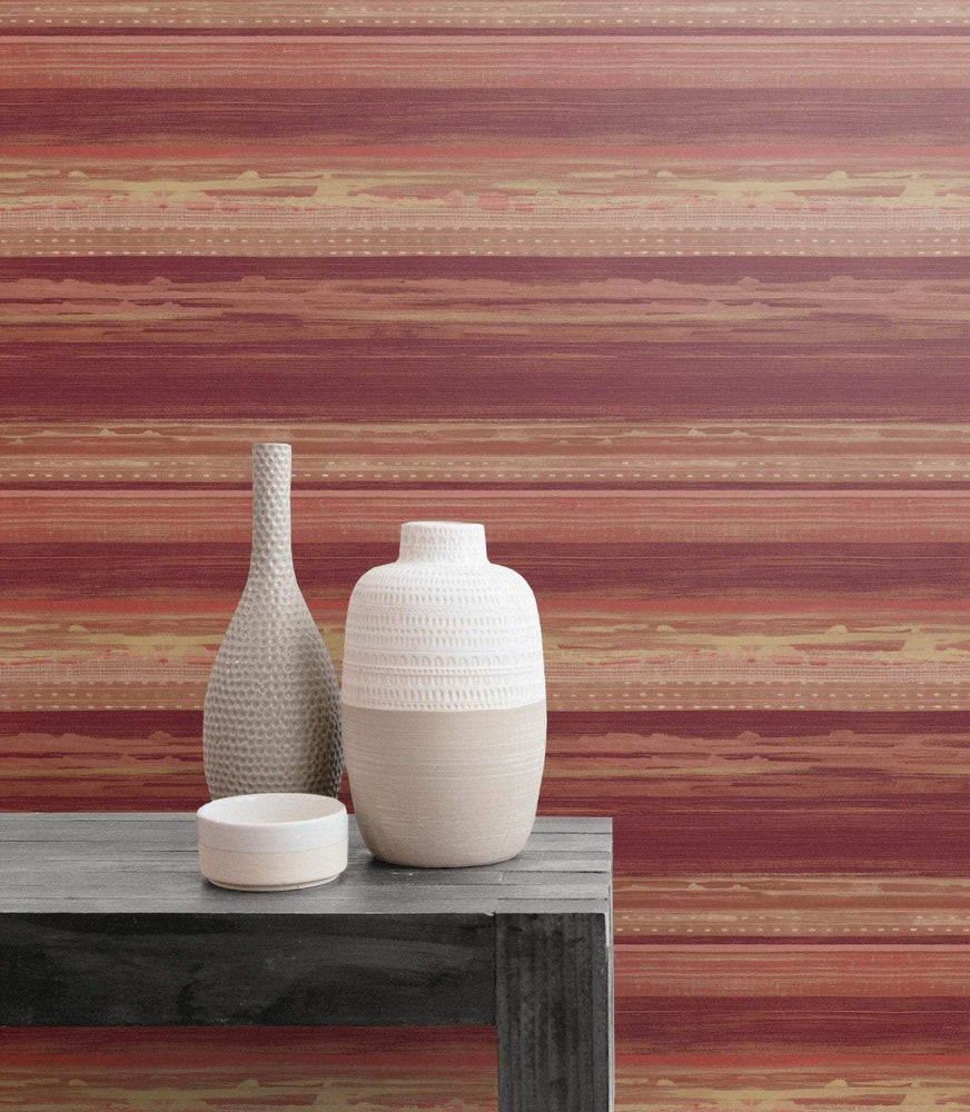 RY31311 horizon brushed stripe wallpaper from the Boho Rhapsody collection by Seabrook Designs