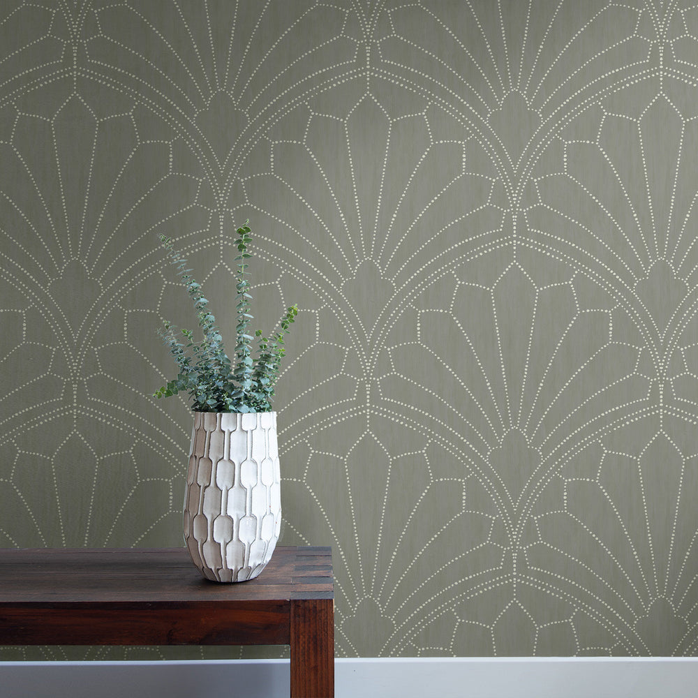 
                  
                    RY31515 scallop medallion geometric wallpaper from the Boho Rhapsody collection by Seabrook Designs
                  
                
