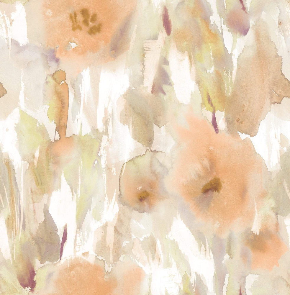 AH40403 watercolor floral wallpaper from the L'Atelier de Paris collection by Seabrook Designs