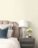 Metallic Gold Diamond Geometric Peel and Stick Removable Wallpaper