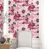 LG90001 Cecita floral wallpaper decor from the Lugano collection by Seabrook Designs
