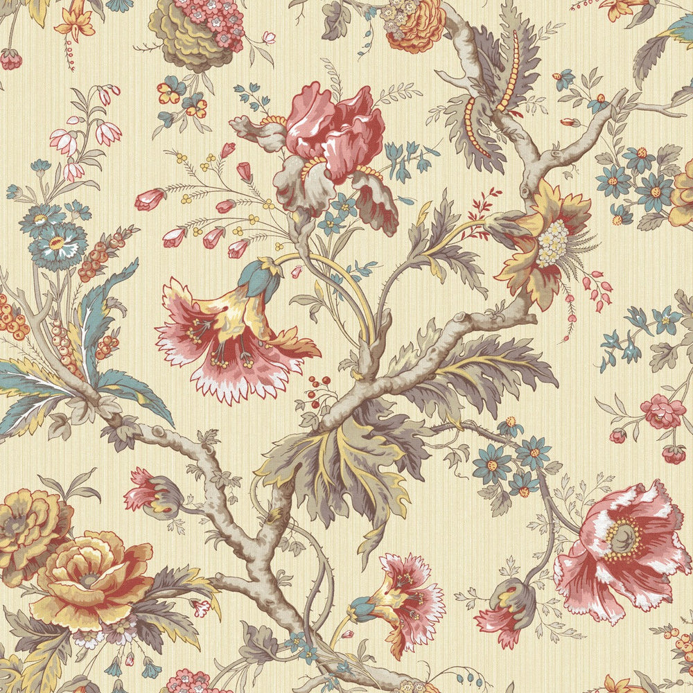 BM60403 Sullivan jacobean floral wallpaper from Say Decor